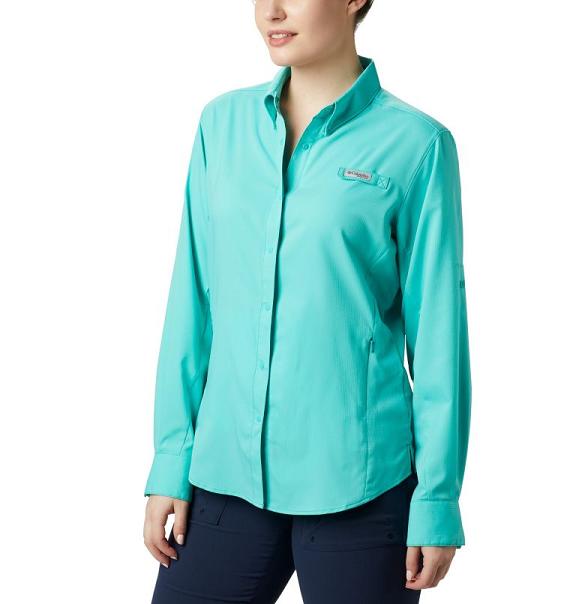 Columbia PFG Tamiami II Shirts Blue For Women's NZ45213 New Zealand